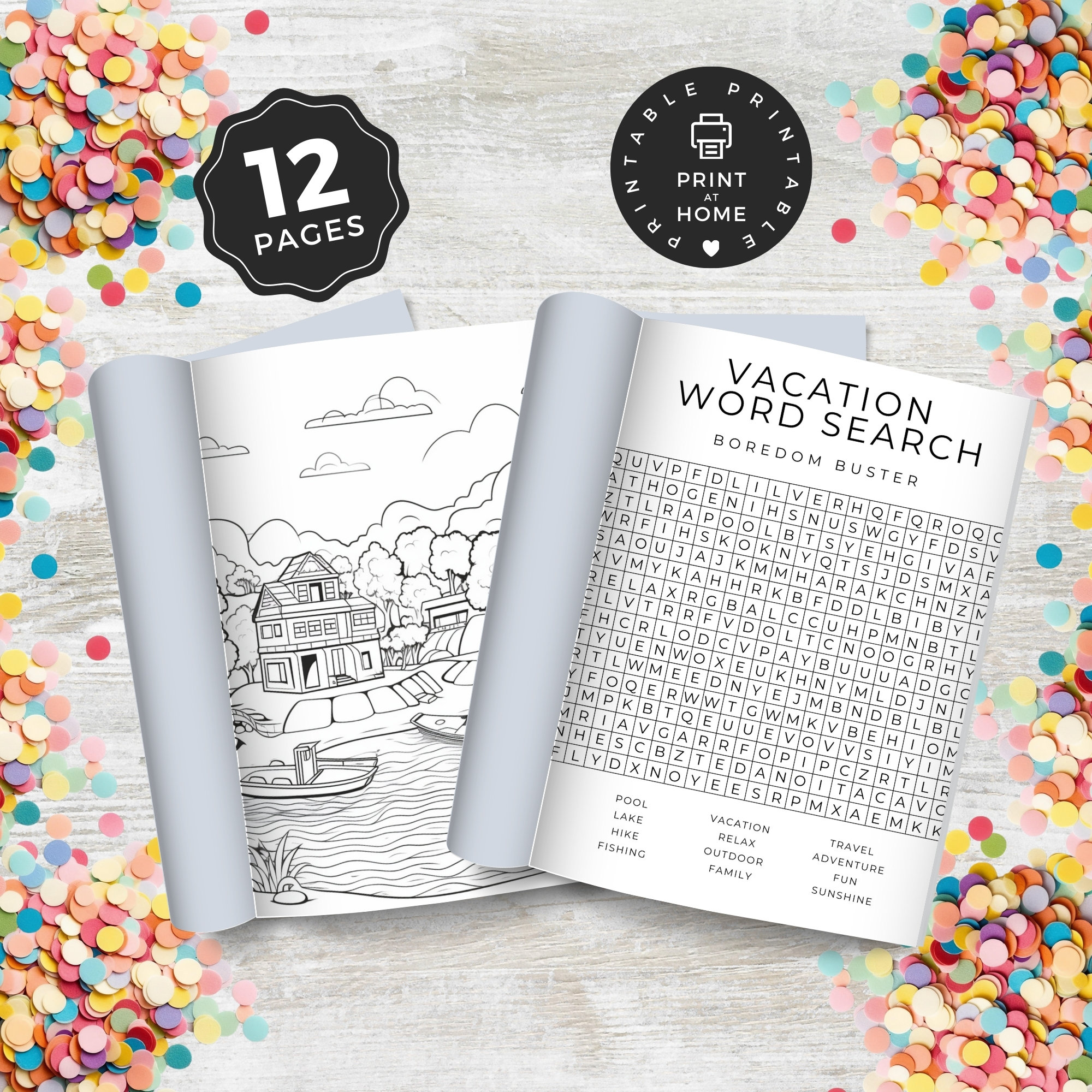 Printable Kids Vacation Activities Booklet Vacation Fun Creative ...