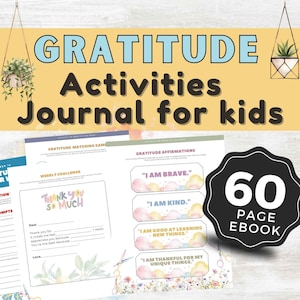 Kids Gratitude Journal: 12-Week Thankful Activities (Printable Download)