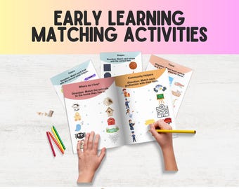Preschool Matching Game: Early Learning Printables (PDF Download)