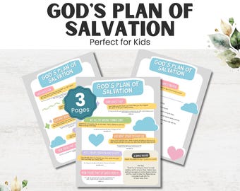 God's Salvation Plan for Kids: Printable Bible Craft (PDF Download)