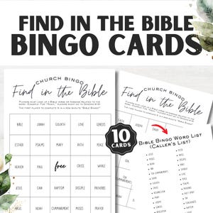 Books of the Bible Bingo Game: Christian Printable for Kids and Adults (PDF Download)