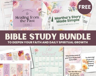 Digital Bible Study Journal for Women: Martha Collection (Printable PDF)