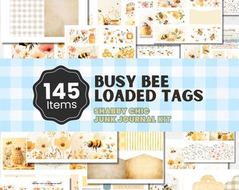 Vintage Floral Loaded Tags: Printable Junk Journal Ephemera (PDF Download)