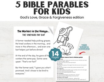Bible Parables for Kids, Sunday School Coloring Pages PDF Download