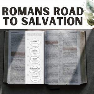 Romans Road Printable, Christian Bible Study, Verse Bookmark, Kids Activity, Gospel Tract, Scripture Cards, NLT Bible Verse Infographic