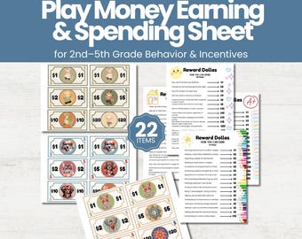 Kids Play Money Template: Printable Classroom Money for Budgeting and Rewards