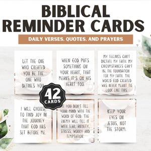 Biblical Reminder Cards, Scripture Affirmation Card, Faith Encouragement, Christian Gift, Daily Reminder, For her, For Church, Jesus, Coffee