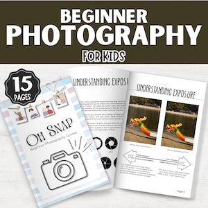 Photography Class Kit for Kids, Beginner Photography Lessons, Kit for Kids Teaching Guide & Printable Lessons, Easy Steps to Teach Toddlers