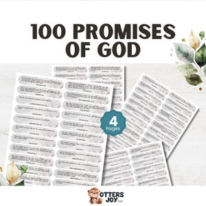 Floral Scripture Cards: Christian Affirmation Notes, God's Promises (Digital Download)