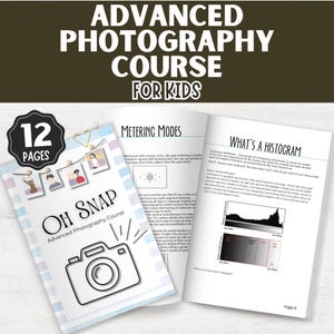Advanced Photography Course for Kids, Creative Learning, Fun Skills, Young Photo, Beginner photography, Photography Teaching Guide for Kid