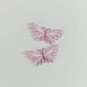 Tiny Purple Butterfly Iron On Patch Applique - Set of 2