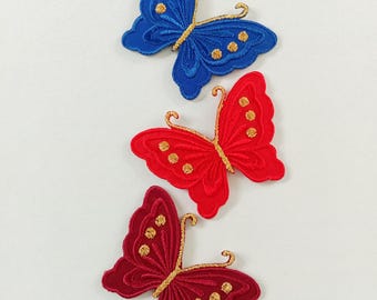 Butterfly Iron on Patch, Colorful Iron on Patch, Animal Patch (size: 5 x 3.7 cm.)