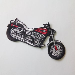 Embroidered Big Bike Patch, Motorcycle, Motor Bike Iron on Patch Badge (10.5 cm. x 5.5 cm.)
