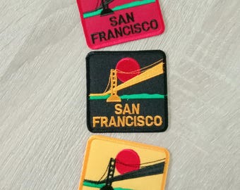Embroidered San Francisco Golden Gate Bridge Iron-On Patch (2 1/2" x 2 1/2")