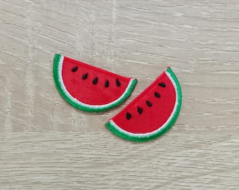 Watermelon Iron On Patch: Fruit Applique (Set of 2)