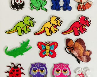 Colorful Animal Iron on Patch, Animal Applique