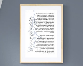 Jane Austen - Sense & Sensibility Download • "The necessity of concealing...", Wall Print, Digital Download, Bookish Quote