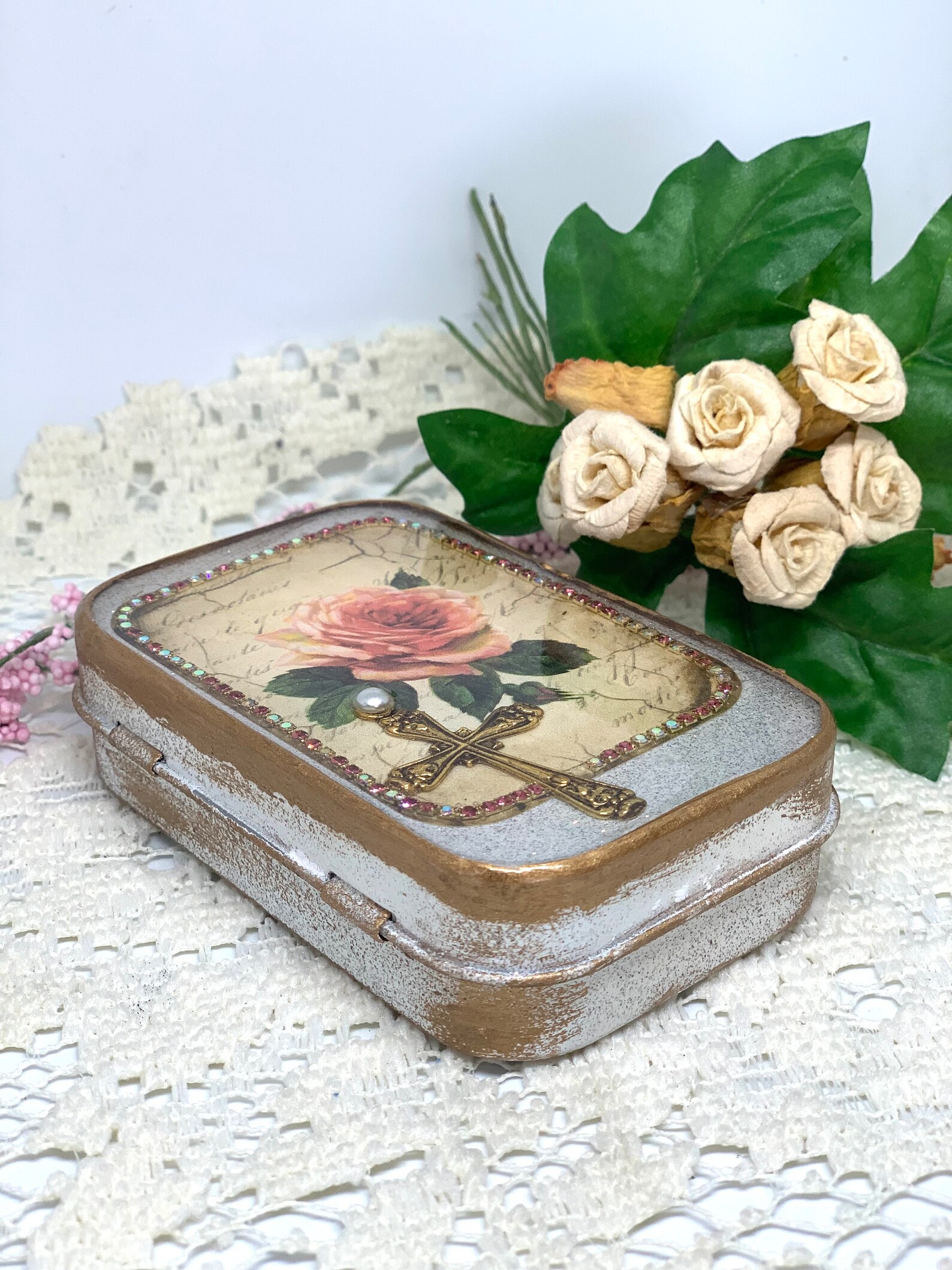 Saint Rita Catholic Saint, Pocket Shrine, Altered Altoid Tin ...