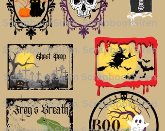 Halloween Labels, Apothecary Labels, Potion Bottle Labels, Digital Labels, Apothecary Labels, Digital Halloween
