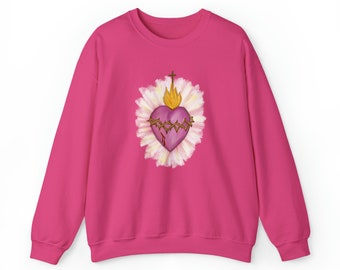 Pink Sacred Heart of Jesus sweatshirt