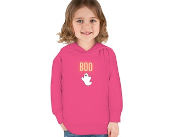 Halloween Cute Boo Ghost Toddler Pullover Fleece Hoodie