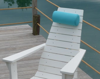 New Hope Adirondack Chair: Modern; Comfortable (with true lumbar support); Elegant. In Poly w/ Head Cushion and free shipping included!