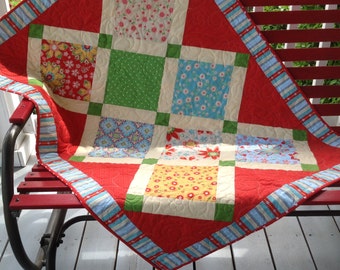 Spring Flowers lap quilt