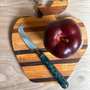 Handmade Apple Shaped Wood Cutting Board