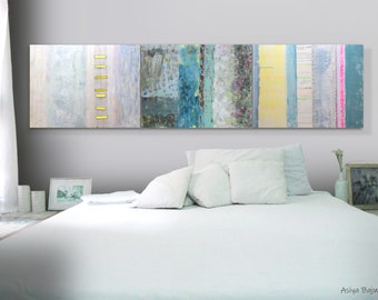 Art CANVAS painting Wall Art, Modern abstract art 32 x 24" x 1.5"each Wall Décor Set of 3 stripes Total size 96" x 24" Wall Decor Set of 3