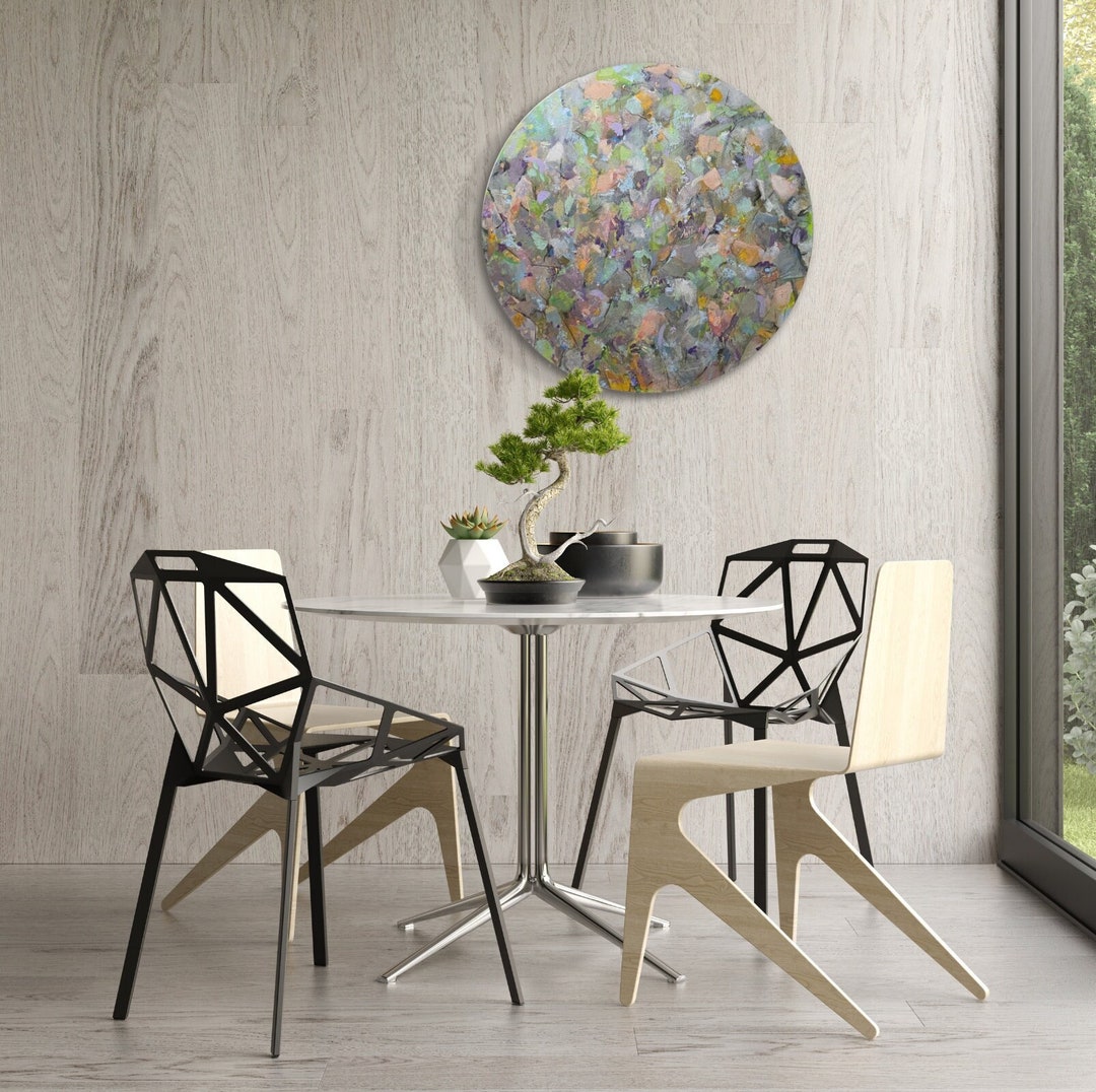 Abstract Paint Round Rug main image 1