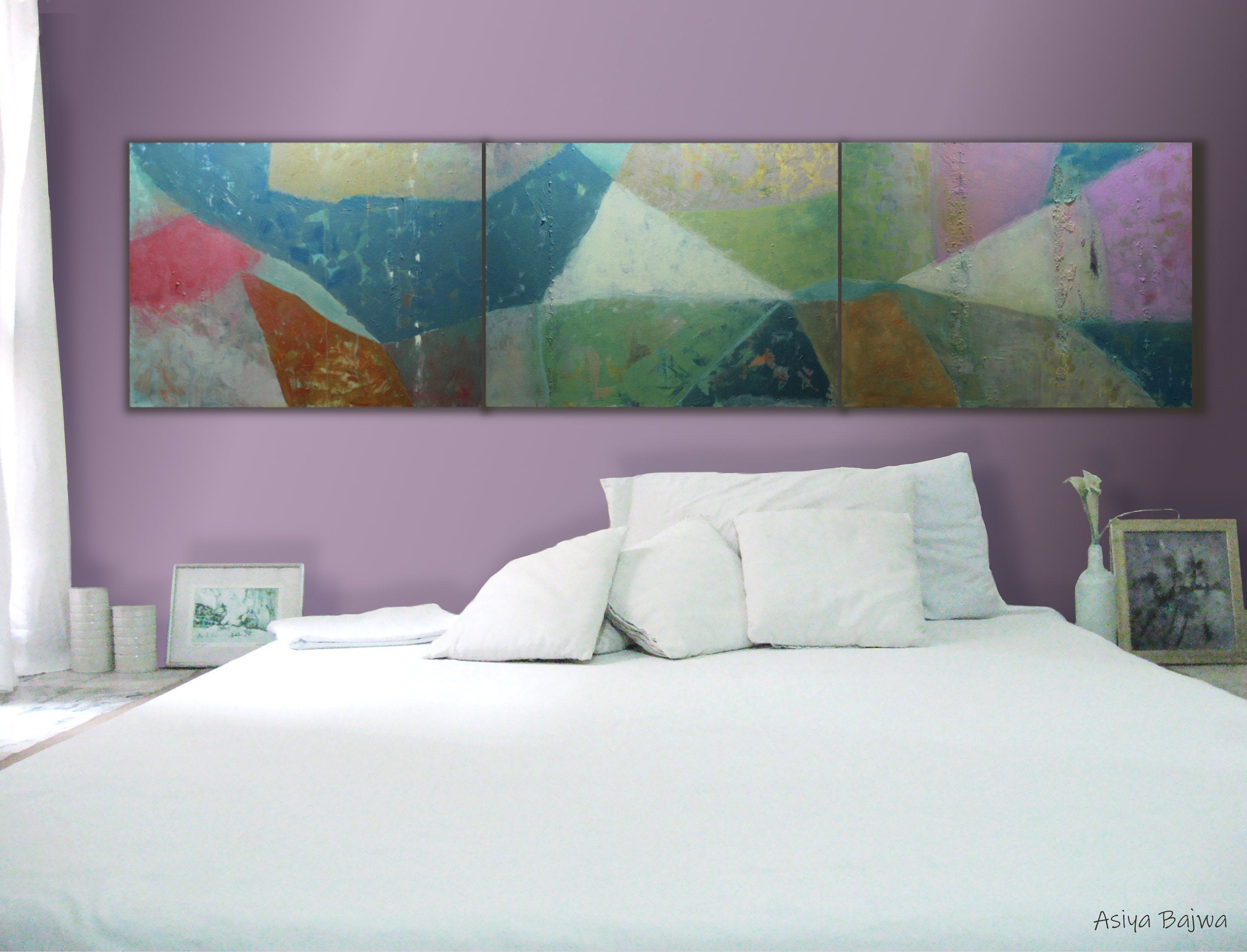 Office painting Wall Art PAINTING Acrylic Abstract Decor Etsy