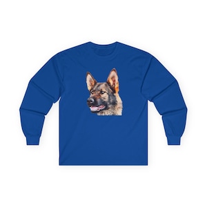 German Shepherd &#39;Hans&#39; Unisex Cotton Long Sleeve Tee