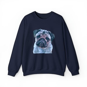 Pug &#39;Pompey&#39; Unisex 50/50 Crewneck Sweatshirt