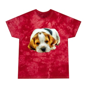 English Foxhound &#39;Sasha&#39; Unisex Cotton Tie-Dye Tee