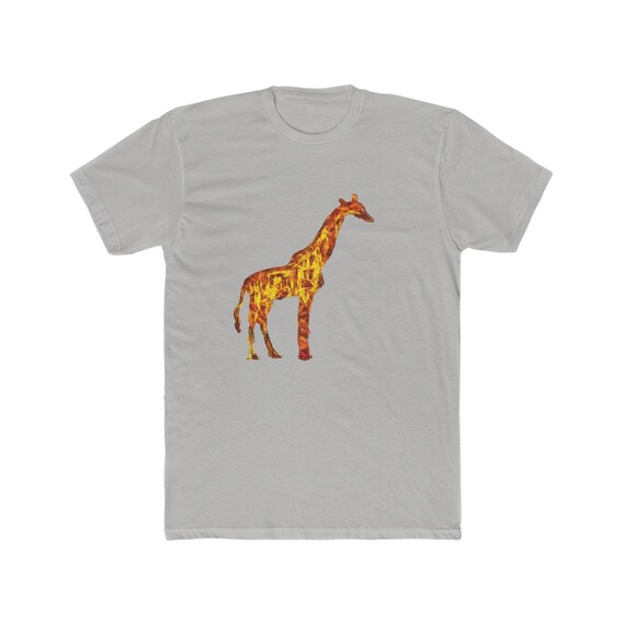 Giraffe 'Camile' T-shirt aderente in cotone da uomo Italia