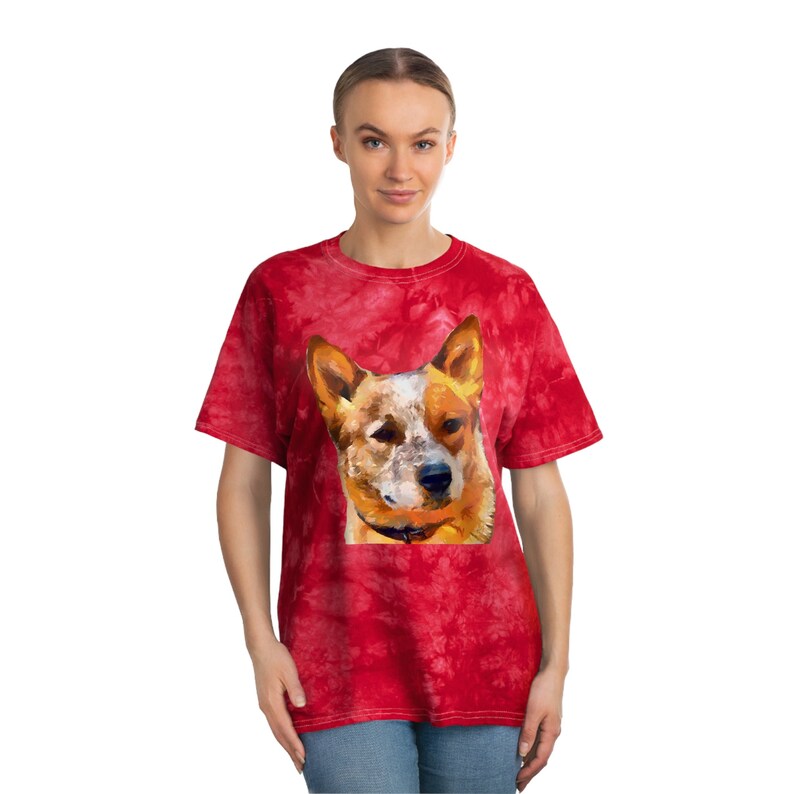 Red Heeler Australian Cattle Dog Tie-dye Tee: Make a - Etsy