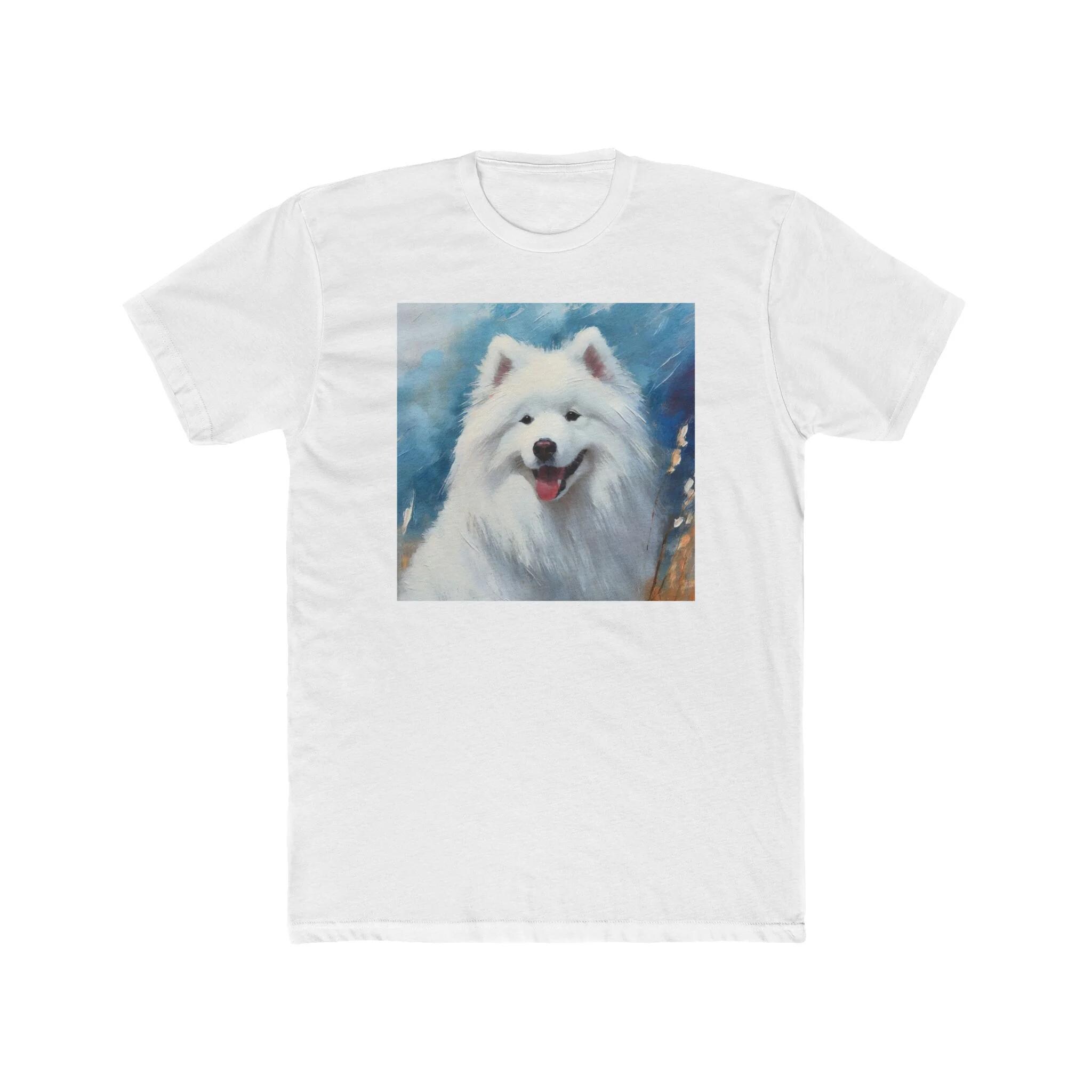 サモエド メンズ フィットコットンクルーTシャツ - Etsy 日本