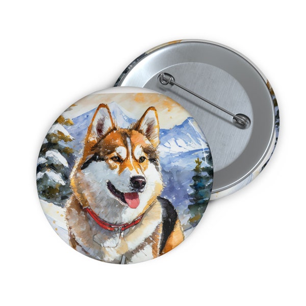 Cinook 'Sled Dog' Fashion Jewelry Pin Buttons