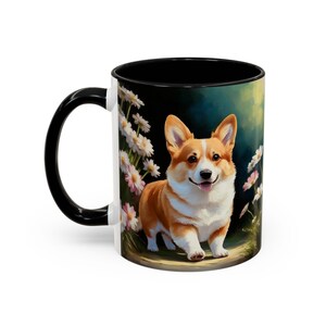 Mug à café Accent avec chiot Welsh Corgi