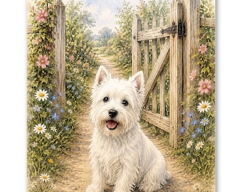 Westie At the Gate - Thank You Cards
