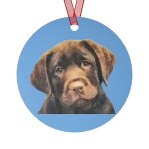 Schokolade Labrador Retriever Metall Ornamente