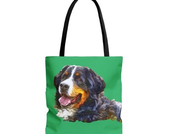 Bolsa de mano con diseño de perro de montaña bernés
