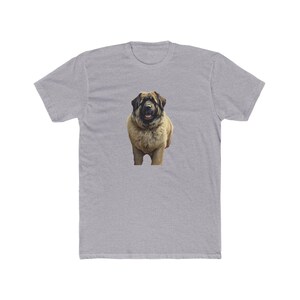 Caucasian Men&#39;s Fitted  Cotton Crew Tee