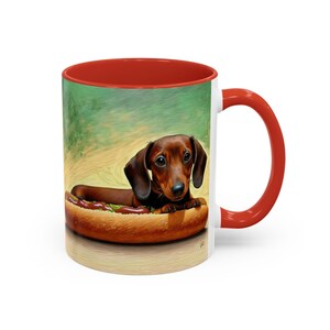 Kubek na kawę z akcentem jamnika „Weiner Dog”