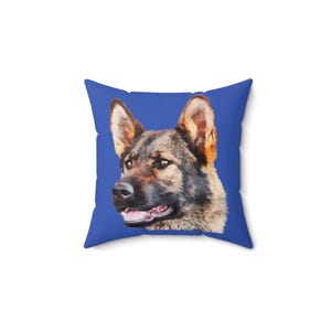 German Shepherd 'Hans' Spun Polyester Throw Pillow