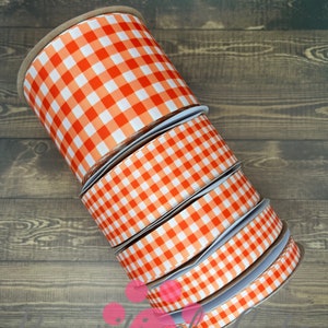 Red and White Gingham Check Wired Ribbon 1.5 X 10 Yards With Red