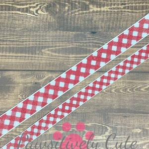 3 yards of Gingham ribbon 5/8 or 7/8 image 2