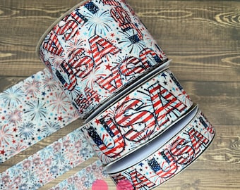 3 yards of USA Ribbon ~ 7/8", 1.5", or 3"