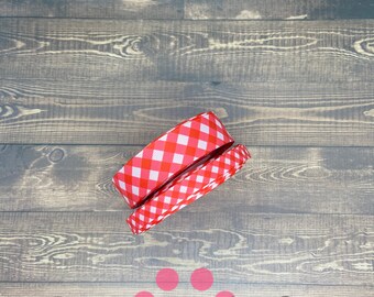 3 yards of Red gingham ribbon ~ 3/8" or 7/8"