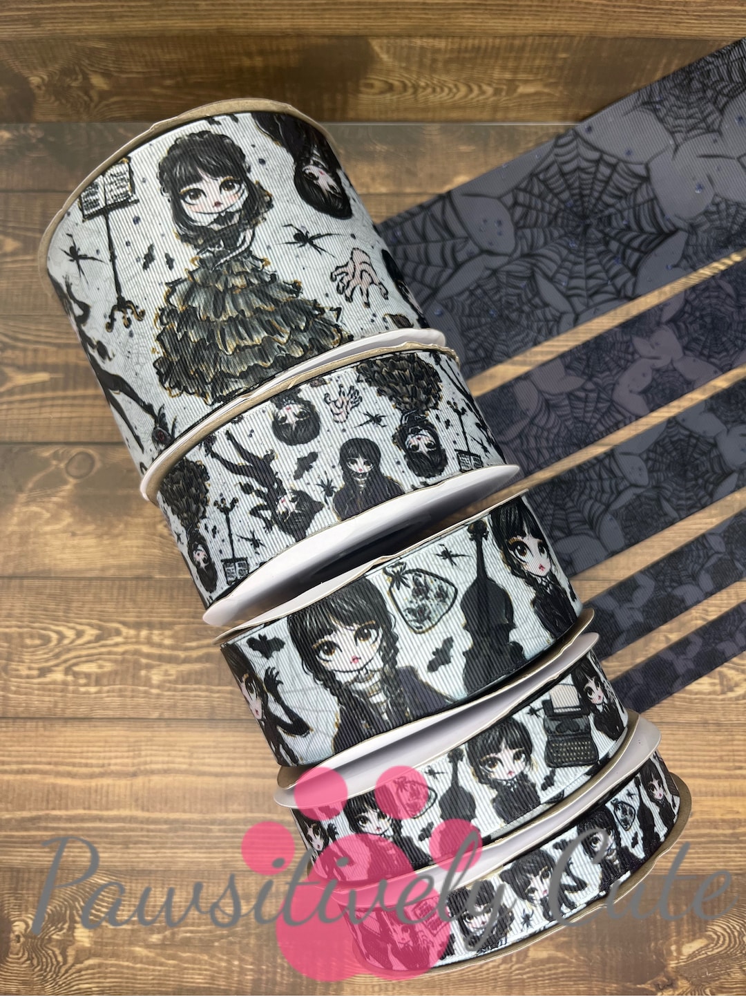 Goth Ribbit 3 Yards of Goth Girl Ribbon ~ 5/8